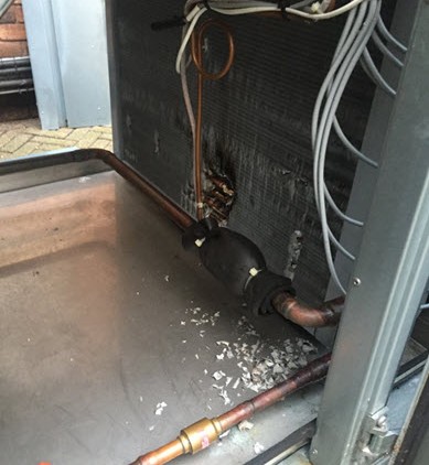 Service Repair to DX Heat Pump Sytem on AHU