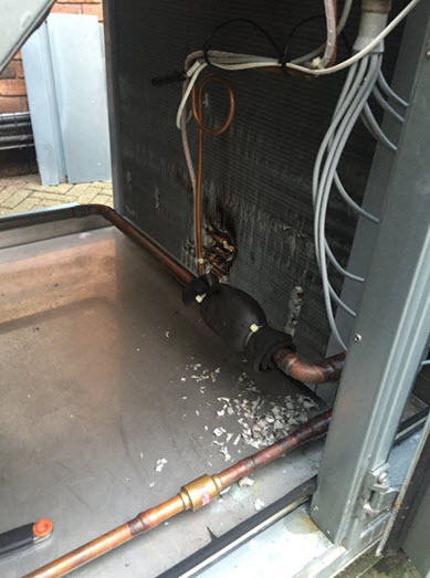 Service Repair to DX Heat Pump Sytem on AHU